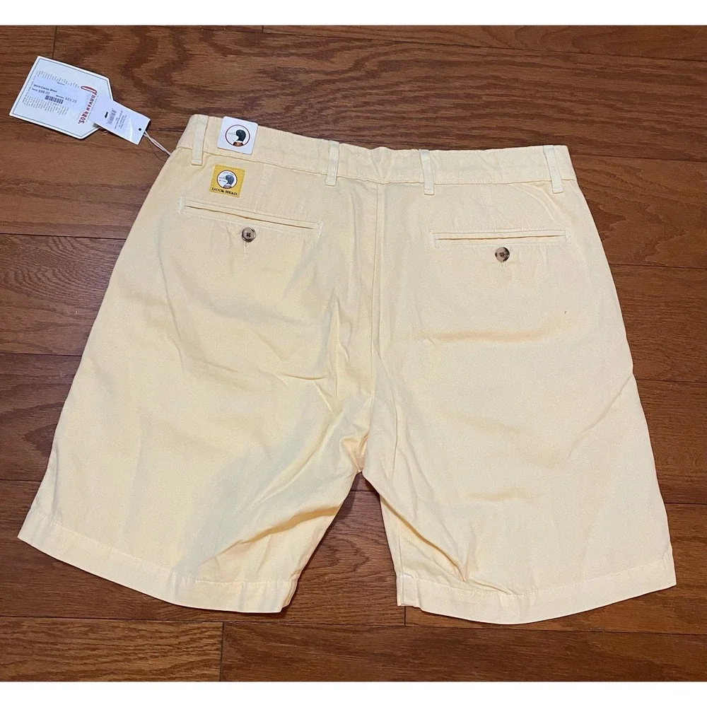 NEW Duck Head Shorts Mens Size 34 Yellow Clancy Made In USA NWT $98